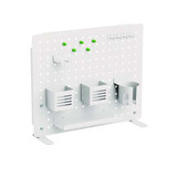 Pegboard Organizer, Three Compartments, 20.58 X 1 X 17, White, Steel