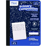Primary Journal Creative Writing Composition Book, Manuscript Format, Blue/black/white Cover, (100) 9.75 X 7.5 Sheets
