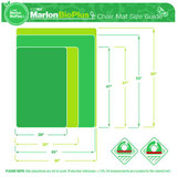 Ecotex Marlon Bioplus Rectangular Polycarbonate Chair Mat For Low/medium Pile Carpets, Rectangular, 45" W X 53" L, Clear