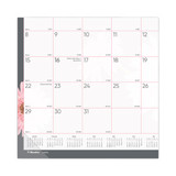 Monthly Desk Pad Calendar, Pink Daisy Artwork, 22 X 17, Pink/white Sheets, Black Binding, 12-month (jan To Dec): 2026
