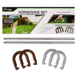 Steel Horseshoe Set, (4) Horseshoes/(2) 20" Stakes/nylon Carry Bag