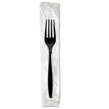 Individually Wrapped Heavyweight Teaspoons, Polystyrene, Black 1,000/carton