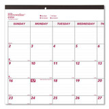 Monthly Desk Pad Calendar, 22 X 17, White/burgundy Sheets, Black Binding, Black Corners, 12-month (jan To Dec): 2026