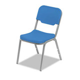 Rough N Ready Stack Chair, Supports Up To 500 Lb, Charcoal Seat/back, Silver Base, 4/carton