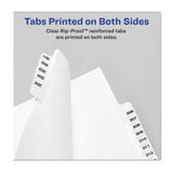 Preprinted Legal Exhibit Side Tab Index Dividers, Avery Style, 25-tab, 251 To 275, 11 X 8.5, White, 1 Set, (1340)