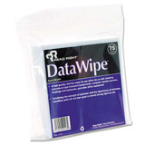 Datawipe Office Equipment Cleaner, Cloth, 6 X 6, White, 75/pack