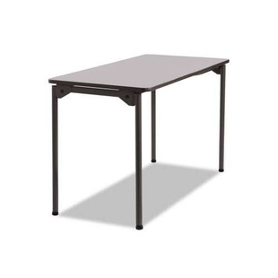 Maxx Legroom Wood Folding Table, Round Top, 60" Dia X 29.5"h, Gray/charcoal