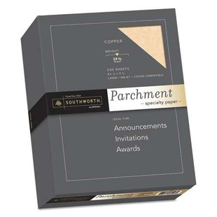 Parchment Specialty Paper, 24 Lb, 8.5 X 11, Copper, 500/box