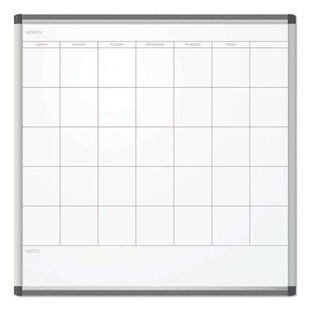 Pinit Magnetic Dry Erase Undated One Month Calendar, 36 X 36, White