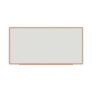 Dry-erase Board, Melamine, 96 X 48, White, Oak-finished Frame