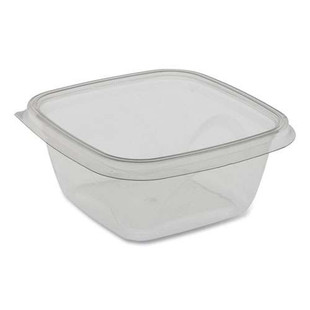 Earthchoice Square Recycled Bowl, 16 Oz, 5 X 5 X 1.75, Clear, 504/carton