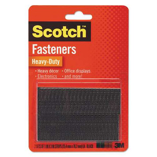 Heavy-duty All-weather Fasteners, 1" X 3", Black, 2/pack