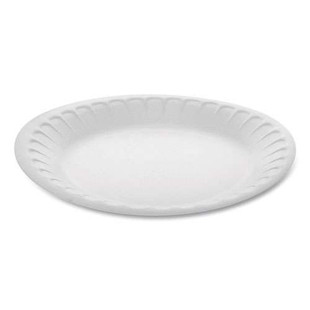 Placesetter Satin Non-laminated Foam Dinnerware, Plate, 7" Dia, White, 900/carton