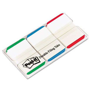 1" Tabs, 1/5-cut Tabs, Lined, Assorted Primary Colors, 1" Wide, 66/pack