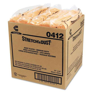 Stretch 'n Dust Cloths, 11 5/8 X 24, Yellow, 40 Cloths/pack, 10 Packs/carton