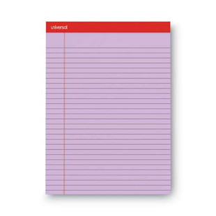 Colored Perforated Ruled Writing Pads, Wide/legal Rule, 50 Orchid 8.5 X 11 Sheets, Dozen