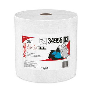 X60 Cloths, Jumbo Roll, White, 12.5 X 13.4, 1,100 Towels/roll