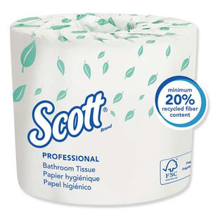 Essential Standard Roll Bathroom Tissue For Business, Septic Safe, 1-ply, White, 1210 Sheets/roll, 80 Rolls/carton