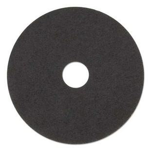 High Performance Stripping Floor Pads, 20" Diameter, Black, 5/carton