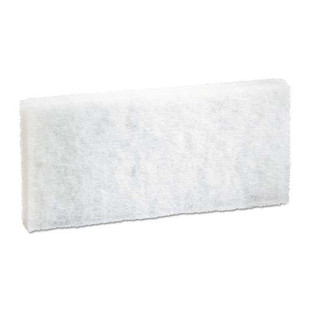 Light Duty Scour Pad, 4.63 X 10, White, 20/carton