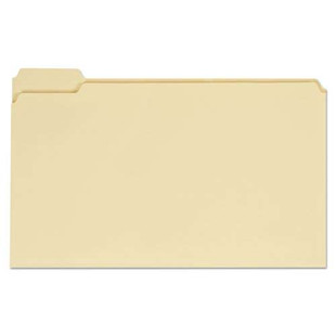 Top Tab Manila File Folders, 1/5-cut Tabs: Assorted, Legal Size, 0.75" Expansion, Manila, 100/box