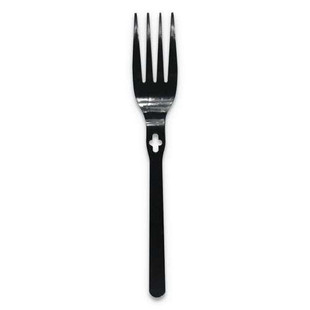 Fork Wego Polystyrene, Fork, Black, 1000/carton