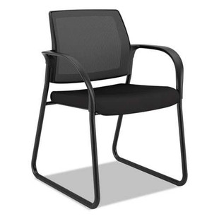 Ignition Series Mesh Back Guest Chair With Sled Base, 25" X 22" X 34", Black
