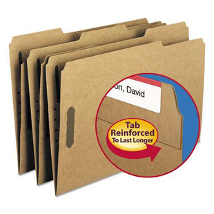 Top Tab Fastener Folders, 1/3-cut Tabs: Assorted, 2 Fasteners, Legal Size, 11-pt Kraft Exterior, 50/box