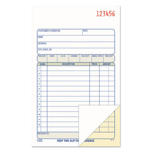 Two-part Sales Book, Two-part Carbon, 6.69 X 4.19, 1/page, 50 Forms