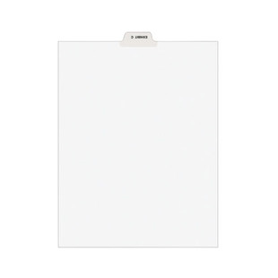Avery-style Preprinted Legal Bottom Tab Divider, Exhibit C, Letter, White, 25/pk