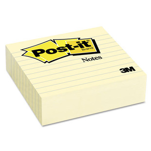 Original Pads In Canary Yellow, Note Ruled, 4" X 4", 300 Sheets/pad