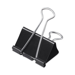 Binder Clips In Zip-seal Bag, Large, Black/silver, 36/pack