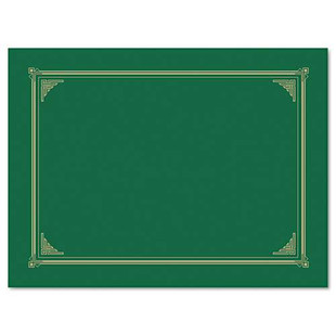 Certificate/document Cover, 12 1/2 X 9 3/4, Green, 6/pack