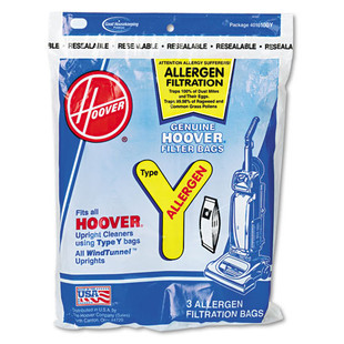 Disposable Allergen Filtration Bags For Commercial Windtunnel Vacuum, 3/pack