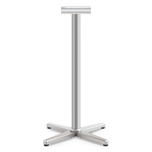 Arrange X-leg Base For 30-36" Tops, 25.59w X 25.59d X 40h, Silver