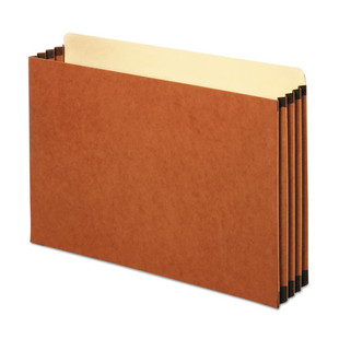 File Cabinet Pockets, 3.5" Expansion, Legal Size, Redrope, 10/box