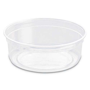 Bare Eco-forward Rpet Deli Containers, 8 Oz, 4.6" Diameter X 1.8"h, Clear, 500/carton