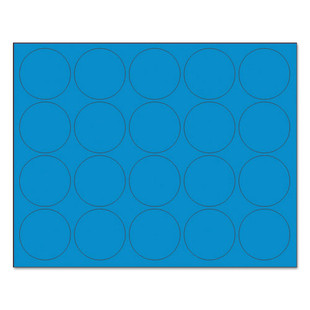 Interchangeable Magnetic Board Accessories, Circles, Blue, 3/4", 20/pack