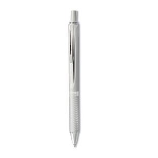 Energel Alloy Rt Gel Pen, Retractable, Medium 0.7 Mm, Black Ink, Chrome Barrel