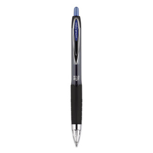 Signo 207 Gel Pen, Retractable, Bold 1 Mm, Blue Ink, Black/blue Barrel, Dozen