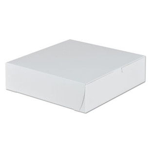 Tuck-top Bakery Boxes, 9 X 9 X 2.5, White, 250/carton
