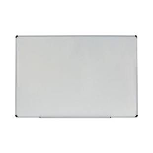 Dry Erase Board, Melamine, 72 X 48, White, Black/gray Aluminum/plastic Frame