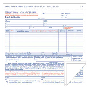 Hazardous Material Short Form, Three-part Carbonless, 7 X 8.5, 1/page, 250 Forms