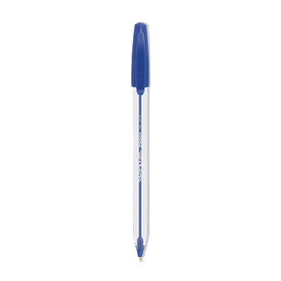 Inkjoy 50st Ballpoint Pen, Stick, Medium 1 Mm, Blue Ink, Clear Barrel, Dozen