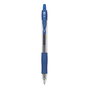 G2 Premium Gel Pen, Retractable, Extra-fine 0.5 Mm, Blue Ink, Smoke Barrel, Dozen