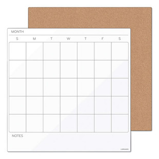 Tile Board Value Pack With Undated One Month Calendar, 14 X 14, White/natural, 2/set