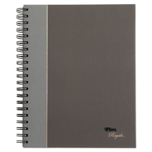 Royale Wirebound Business Notebooks, 1 Subject, Medium/college Rule, Black/gray Cover, 10.5 X 8, 96 Sheets