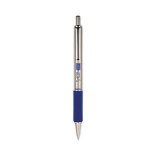 F-402 Ballpoint Pen, Retractable, Fine 0.7 Mm, Blue Ink, Stainless Steel/blue Barrel, 2/pack