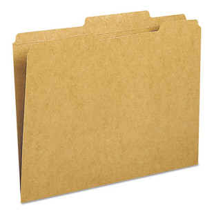 Guide Height Reinforced Heavyweight Kraft File Folders, 2/5-cut 2-ply Tab, Right Of Center, Letter Size, Kraft, 100/box