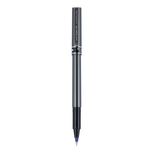 Deluxe Roller Ball Pen, Stick, Micro 0.5 Mm, Blue Ink, Metallic Gray Barrel, Dozen